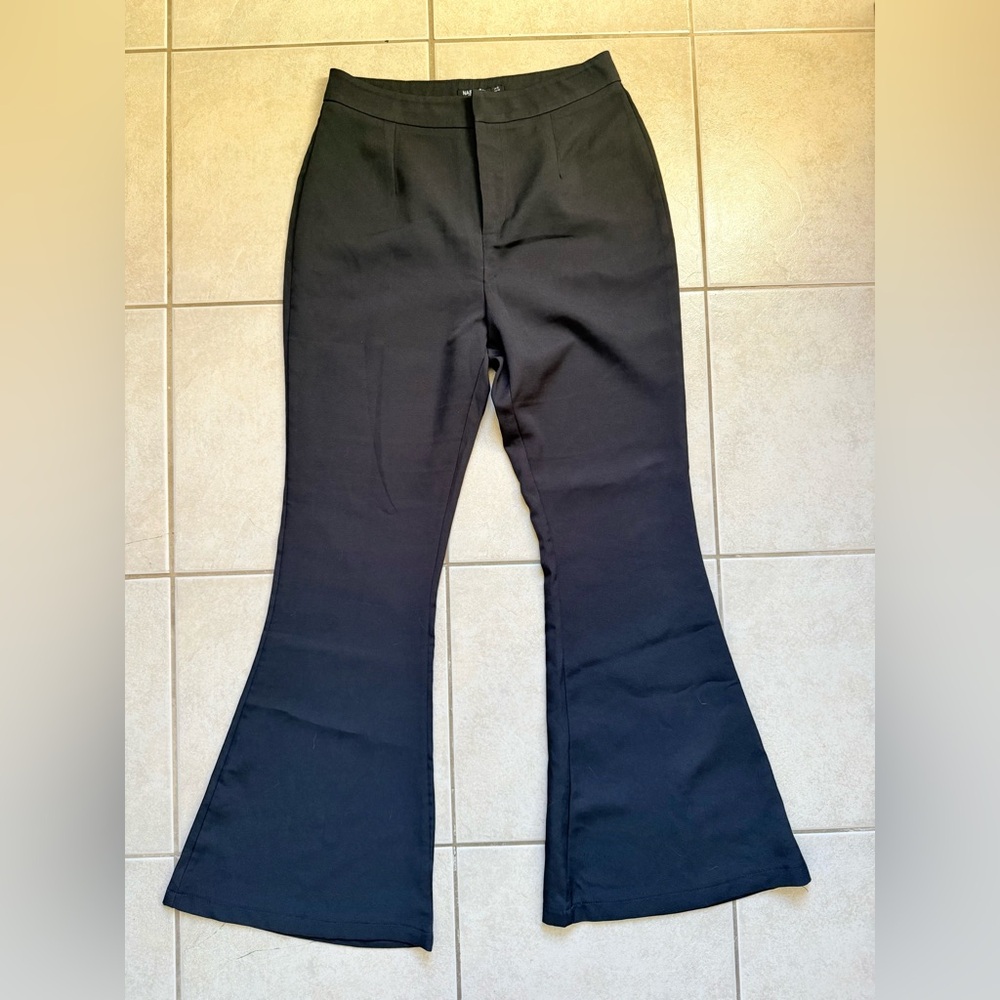 Nastygal Black Flared Business Slacks / Pants
